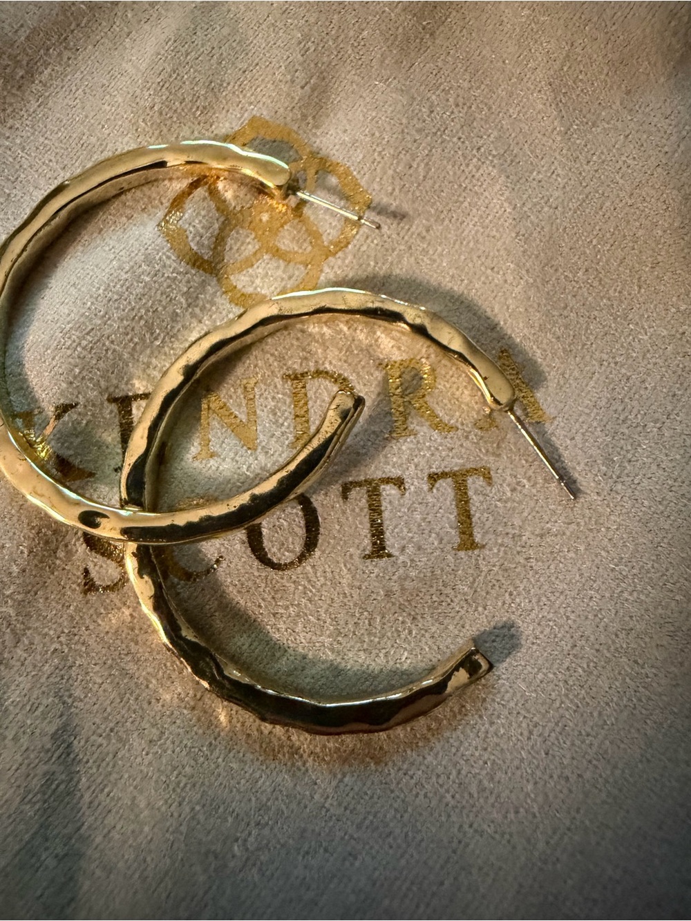 Kendra Scott Textured Gold Hoop Earrings